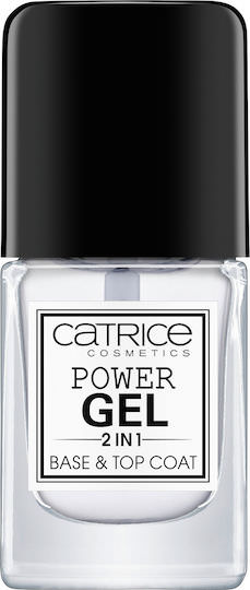 Catrice Cosmetics Power Gel 2 In 1 Top Coat / Base Coat για Απλά Βερνίκια 10.5ml - Image 1