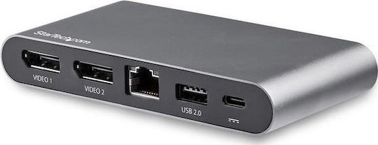 StarTech USB-C / USB-A Docking Station με 4K PD Ethernet Μαύρο (DK30C2DAGPD) - Image 1