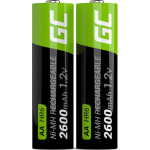 Green Cell Επαναφορτιζόμενες Μπαταρίες AA Ni-MH 2600mAh 1.2V 2τμχ