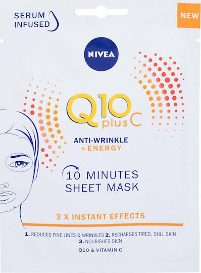Nivea Q10 Plus C Sheet Μάσκα Προσώπου για Αντιγήρανση - Image 1