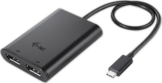 i-tec Μετατροπέας USB-C male σε DisplayPort 2x female 1τμχ C31DUAL4KDP - Image 1