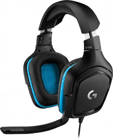 Logitech G432 7.1 Over Ear Gaming Headset με σύνδεση 3.5mm / USB Μπλε - Image 1
