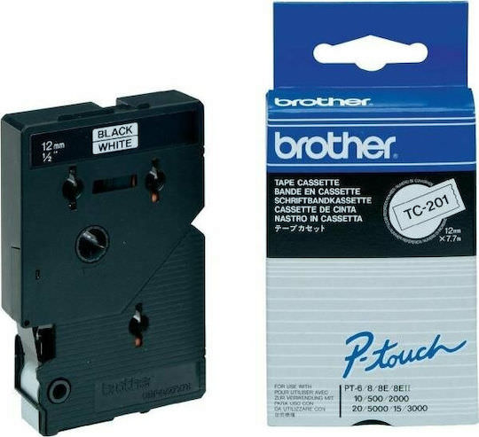Brother Ταινία Ετικετογράφου 7.7m x 12mm σε Λευκό Χρώμα - Image 1