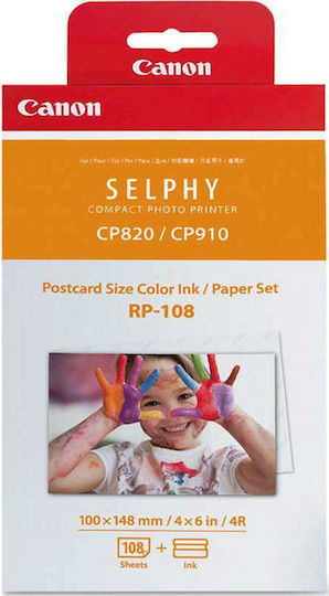 Canon RP-108 Φωτογραφικό Χαρτί Selphy CP Tri-Colour A6 (10x15) για Εκτυπωτές Θερμικής Εξάχνωσης/Μεταφοράς 108 Φύλλα - Image 1