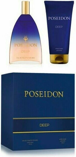 Instituto Espanol Poseidon Deep Eau de Toilette 150ml & After Shave 150ml - Image 1