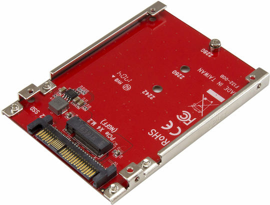 StarTech M.2 to U.2 Adapter - For M.2 PCIe NVMe SSDs Κόκκινο U2M2E125 - Image 1