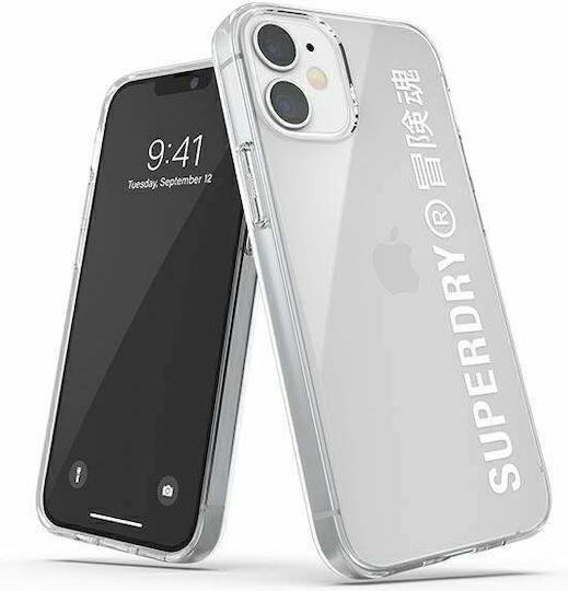 Superdry Snap Back Cover Σιλικόνης Διάφανο/Λευκό (iPhone 12 mini) - Image 1
