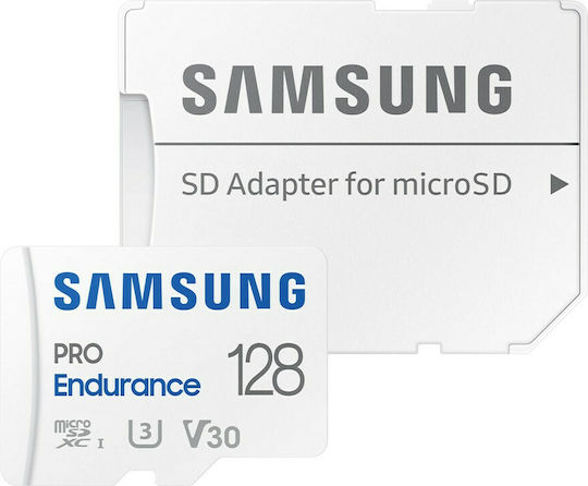 Samsung Pro Endurance (2022) microSDXC 128GB Class 10 U3 V30 UHS-I με αντάπτορα - Image 1