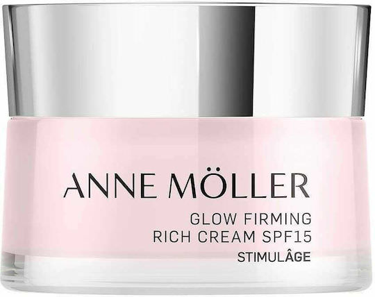 Anne Moller Stimulage Glow Firming Rich Αντιγηραντική Κρέμα Προσώπου Ημέρας με SPF15 με Βιταμίνη C 50ml - Image 1