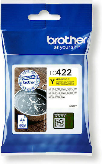 Brother LC422 Γνήσιο Μελάνι Εκτυπωτή InkJet Κίτρινο (LC-422Y) - Image 1