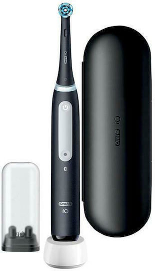 Oral-B iO Series 4 Ηλεκτρική Οδοντόβουρτσα με Χρονομετρητή, Αισθητήρα Πίεσης και Θήκη Ταξιδίου Matt Black - Image 1