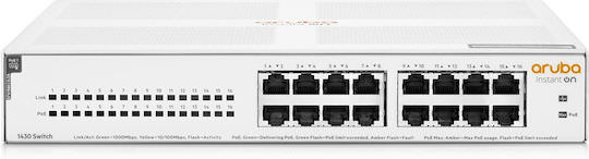 Aruba Instant On 1430 16G Class4 Unmanaged L2 PoE Switch με 16 Θύρες Gigabit (1Gbps) Ethernet - Image 1