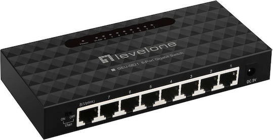 Level One GEU-0821 Unmanaged L2 Switch με 8 Θύρες Gigabit (1Gbps) Ethernet - Image 1