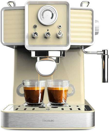 Cecotec Power Espresso 20 Tradizionale Μηχανή Espresso 1350W Πίεσης 20bar Light Yellow - Image 1