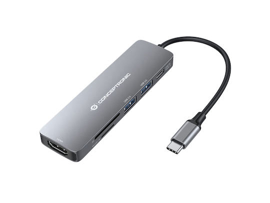 Conceptronic USB-C Docking Station με HDMI 4K PD Γκρι (DONN11G) - Image 1
