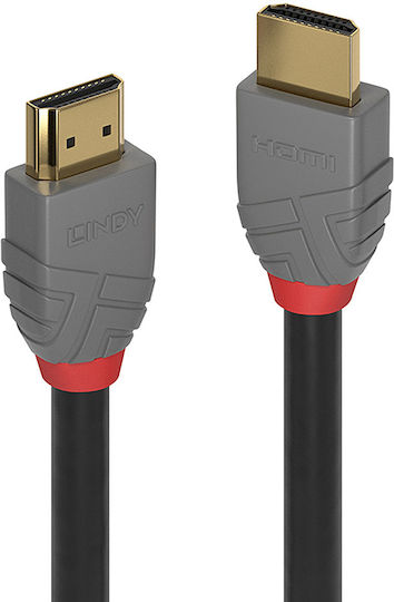 Lindy Anthra Line HDMI 2.0 Cable HDMI male - HDMI male 10m Μαύρο - Image 1