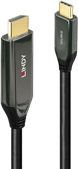 Lindy Cable HDMI male - USB-C male 3m Μαύρο - Image 1