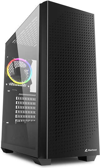 Sharkoon VS9 RGB Gaming Midi Tower Κουτί Υπολογιστή με Πλαϊνό Παράθυρο Μαύρο - Image 1
