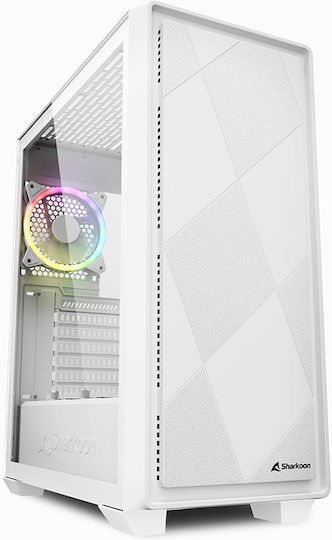 Sharkoon VS8 RGB Gaming Micro Tower Κουτί Υπολογιστή με Πλαϊνό Παράθυρο Λευκό - Image 1