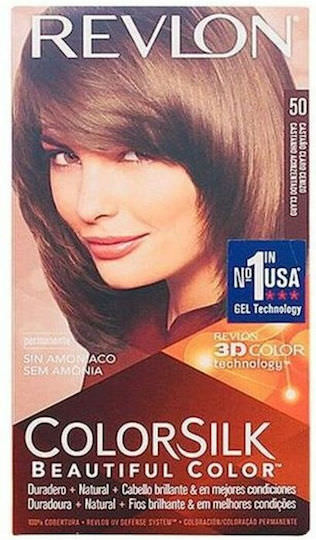 Revlon Colorsilk Βαφή Μαλλιών 50 Light Ash Brown 59.1ml - Image 1