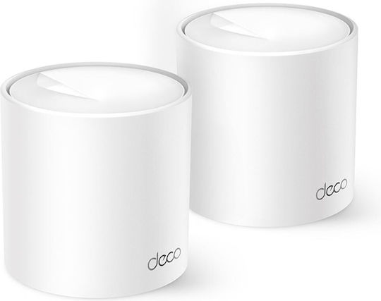 TP-LINK Deco X10 v1 WiFi Mesh Network Access Point Wi‑Fi 6 Dual Band (2.4 & 5GHz) σε Διπλό Kit Λευκό - Image 1