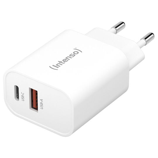 Intenso Φορτιστής Χωρίς Καλώδιο με Θύρα USB-A και Θύρα USB-C 30W Λευκός (W30AC) - Image 1