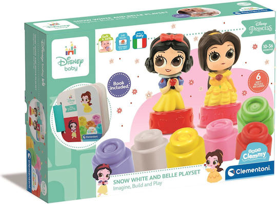 Baby Clementoni Τουβλάκια Snow White & Belle για 10+ Μηνών 6τμχ - Image 1