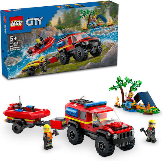 LEGO City 4x4 Fire Truck With Rescue Boat για 5+ Ετών 301τμχ - Image 1