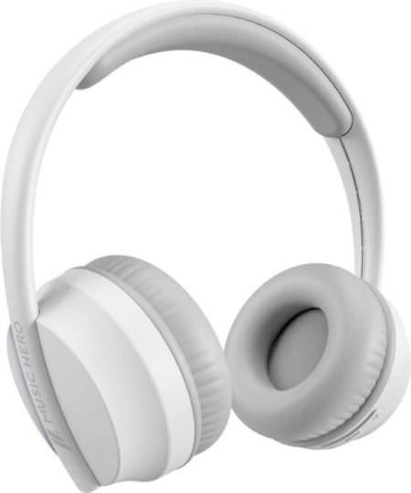 SBS Music Hero Skidup Ασύρματα Bluetooth On Ear Ακουστικά με 20 ώρες Λειτουργίας Λευκά - Image 1