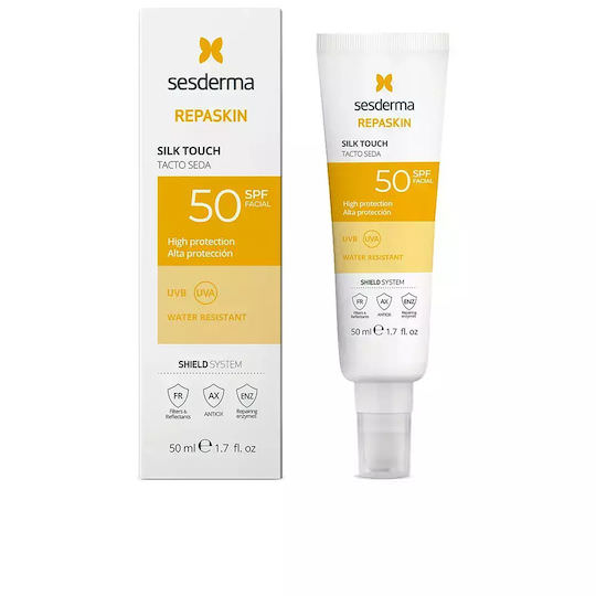 Sesderma Repaskin Silk Touch Αδιάβροχη Αντηλιακή Κρέμα Προσώπου SPF50 50ml - Image 1