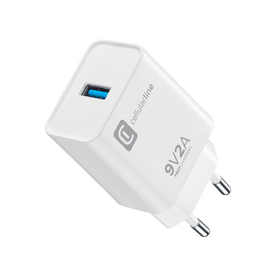 Cellular Line Φορτιστής Χωρίς Καλώδιο με Θύρα USB-A 18W Μαύρος (ACHHUUSBQCK) - Image 1