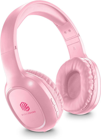 Cellular Line Music Sound Ασύρματα / Ενσύρματα Over Ear Ακουστικά με 8 ώρες Λειτουργίας Ροζ - Image 1