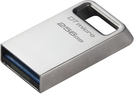 Kingston DataTraveler Micro Gen2 256GB USB 3.2 Stick Ασημί - Image 1