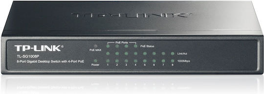 TP-LINK TL-SG1008P v7 Unmanaged L2 PoE Switch με 8 Θύρες Gigabit (1Gbps) Ethernet - Image 1