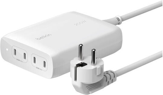 Belkin Boostcharge Pro USB-C Φορτιστής Laptop 200W για Apple με Αποσπώμενο Καλώδιο Τροφοδοσίας - Image 1