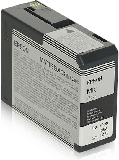 Epson T5808 Γνήσιο Μελάνι Εκτυπωτή InkJet Matte Μαύρο (C13T58080N) - Image 1