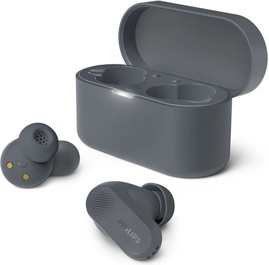 Philips TAT3509 In-ear Bluetooth Handsfree Ακουστικά με Αντοχή στον Ιδρώτα και Θήκη Φόρτισης Γκρι - Image 1