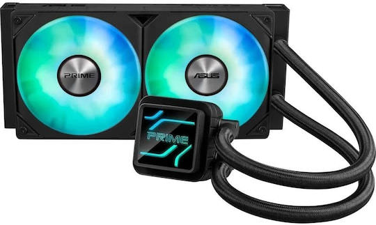 Asus Prime LC 240 ARGB Υδρόψυξη Επεξεργαστή Διπλού Ανεμιστήρα 120mm για Socket AM4/AM5/1700/1200/115x - Image 1
