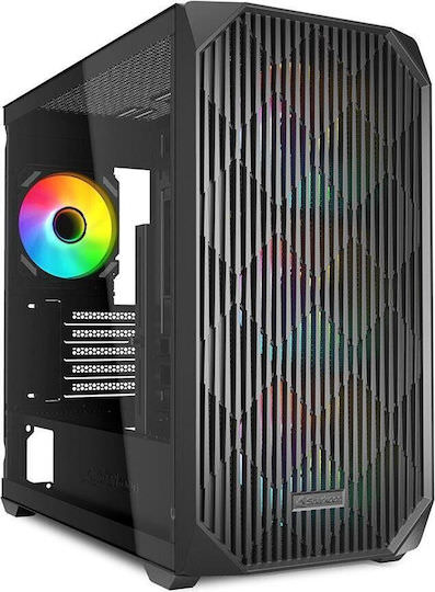 Sharkoon MK3 RGB Gaming Micro Tower Κουτί Υπολογιστή με Πλαϊνό Παράθυρο Μαύρο - Image 1