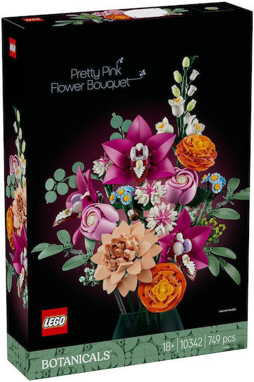 LEGO Botanical Collection Pretty Pink Flower Bouquet για 18+ Ετών 749τμχ - Image 1