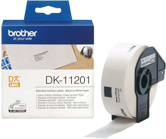 Brother 400 Αυτοκόλλητες Ετικέτες σε Ρολό για Εκτυπωτή Ετικετών 29x90mm - Image 1