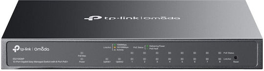 TP-LINK Omada ES210GMP v1 Managed L2 PoE+ Switch με 8 Θύρες Gigabit (1Gbps) Ethernet και 1 SFP Θύρα - Image 1