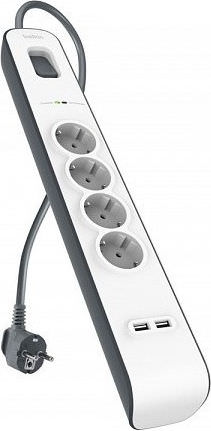 Belkin Πολύπριζο Aσφαλείας 4 Θέσεων με Καλώδιο 2m - Image 1