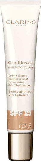 Clarins Skin Illusion 2.5 24ωρη Ενυδατική Κρέμα Προσώπου Ημέρας με Χρώμα και SPF25 40ml - Image 1