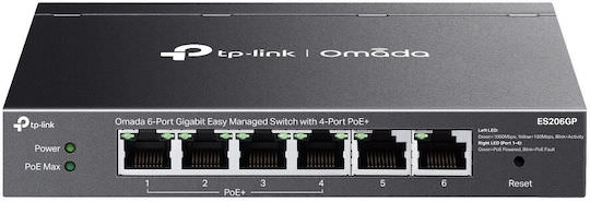 TP-LINK Omada ES206GP v1 Managed L2 PoE+ Switch με 6 Θύρες Ethernet - Image 1