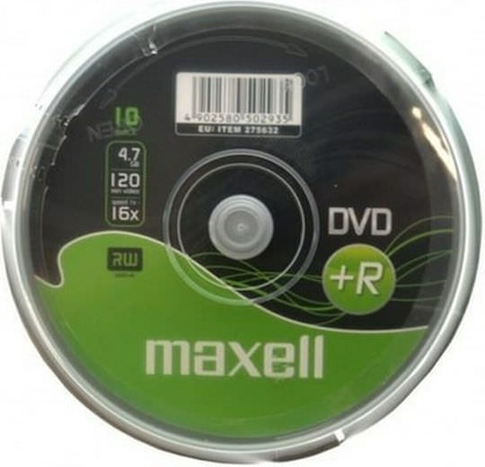 Maxell Εγγράψιμα DVD+R 16x 4.7GB Cake Box 10τμχ - Image 1