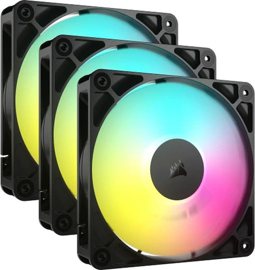 Corsair RS120 Case Fan με ARGB Φωτισμό και Σύνδεση 4-Pin PWM 3τμχ - Image 1
