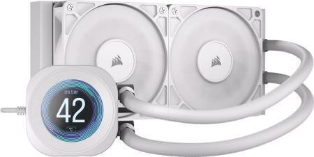 Corsair NAUTILUS 240 RS LCD Υδρόψυξη Επεξεργαστή Διπλού Ανεμιστήρα 120mm για Socket AM4/AM5/1700 με ARGB Φωτισμό Λευκή - Image 1