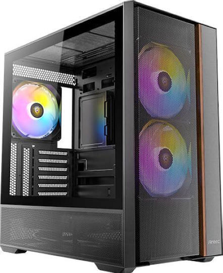 Antec FLUX REAR Midi Tower Κουτί Υπολογιστή με Πλαϊνό Παράθυρο Μαύρο - Image 1