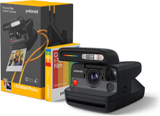Polaroid Flip Instant Φωτογραφική Μηχανή Black με Color Film (8 photos) - Image 1